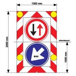 Actiescherm | B1300 x H2000mm | Kantelbaar