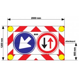 Actiescherm | B2000 x H1200mm | Kantelbaar