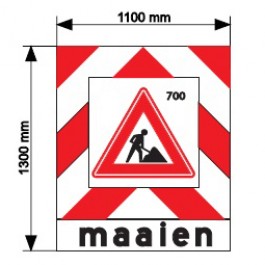 Actiescherm type 1 | B1100 x H1300mm | maaien